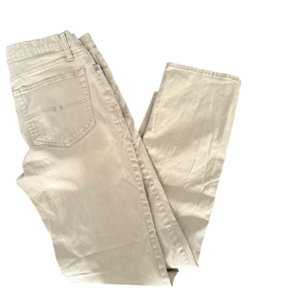 U.S. POLO ASSN Active Stretch Flat Front Chino Pants Slacks 30x30 Men Khaki Flaw